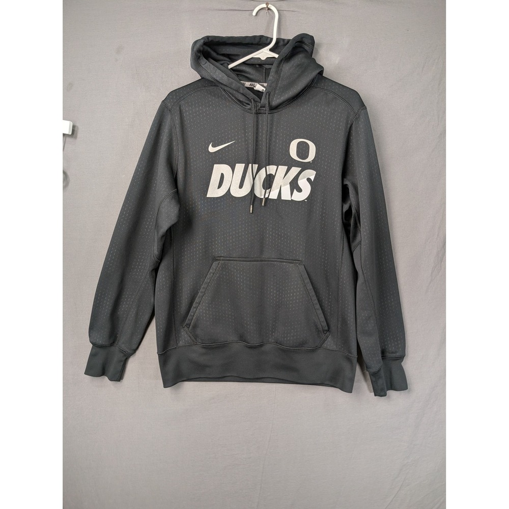Nike Oregon Ducks Mens Gray Therma-FIT Pullover Hoodie FA15HAB Size M